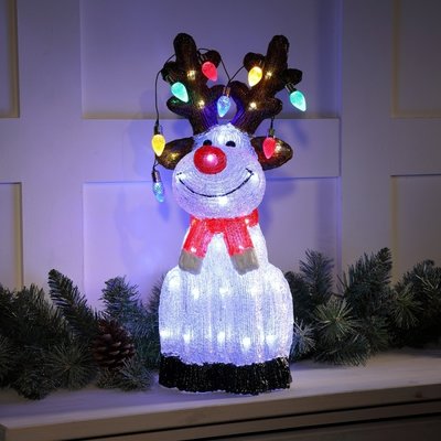 Noma 54cm Acrylic Reindeer With String Lights