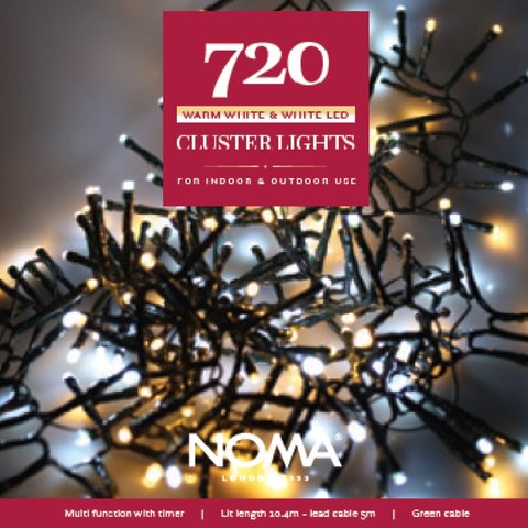 Noma 720 White/Warm White Multifunction Cluster Lights