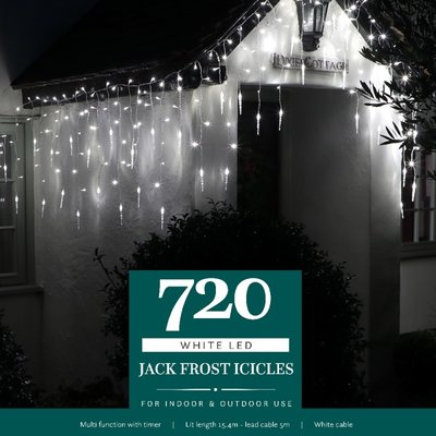 Noma 720 White Multifunction Jack Frost Icicles With White Cable