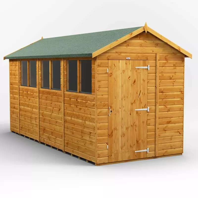 Power Apex Garden Shed 14x6