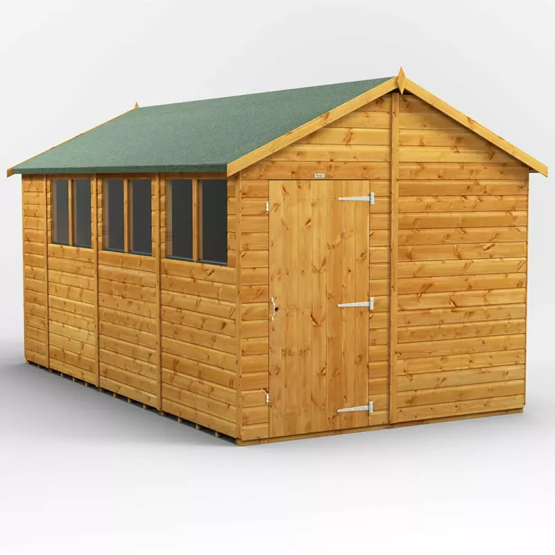 Power Apex Garden Shed 14x8