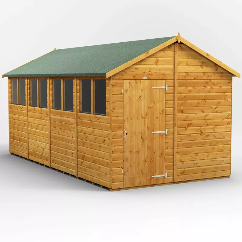 Power Apex Garden Shed 16x8