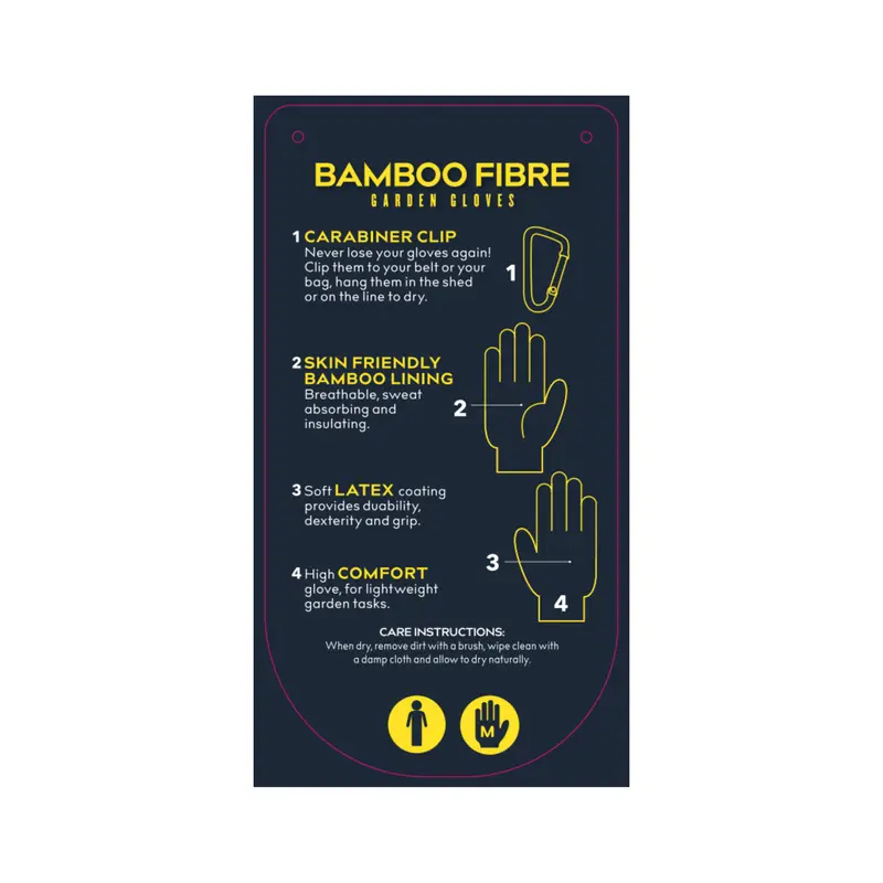 Treadstone Bamboo Fibre Gardening Gloves Grey & Navy Large - image 2