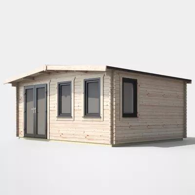 Power Chalet Log Cabin 14x16 - Left Door