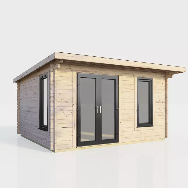 Power Pent Log Cabin 14x10 - Left Door