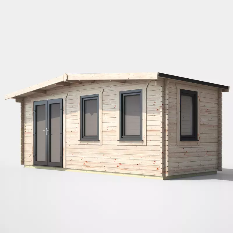 Power Chalet Log Cabin 8x18 - Left Door
