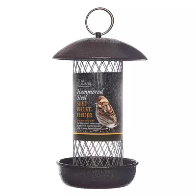 Tom Chambers Hammered Steel Suet Pellet Feeder