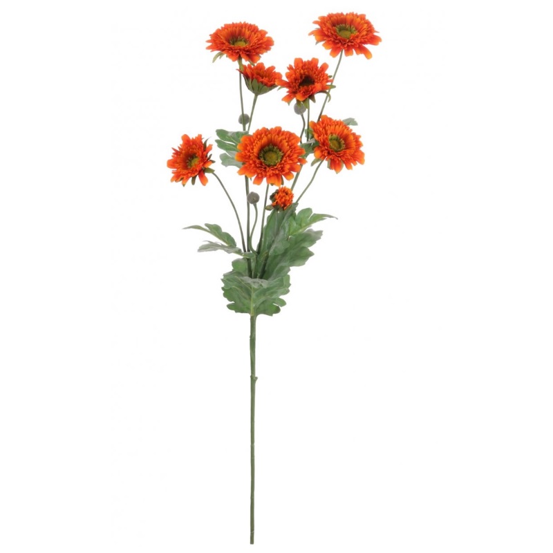 Artficial Flowers Wild Gerbera Spray Orange 70cm