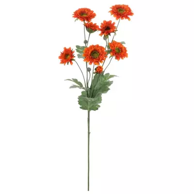 Artficial Flowers Wild Gerbera Spray Orange 70cm