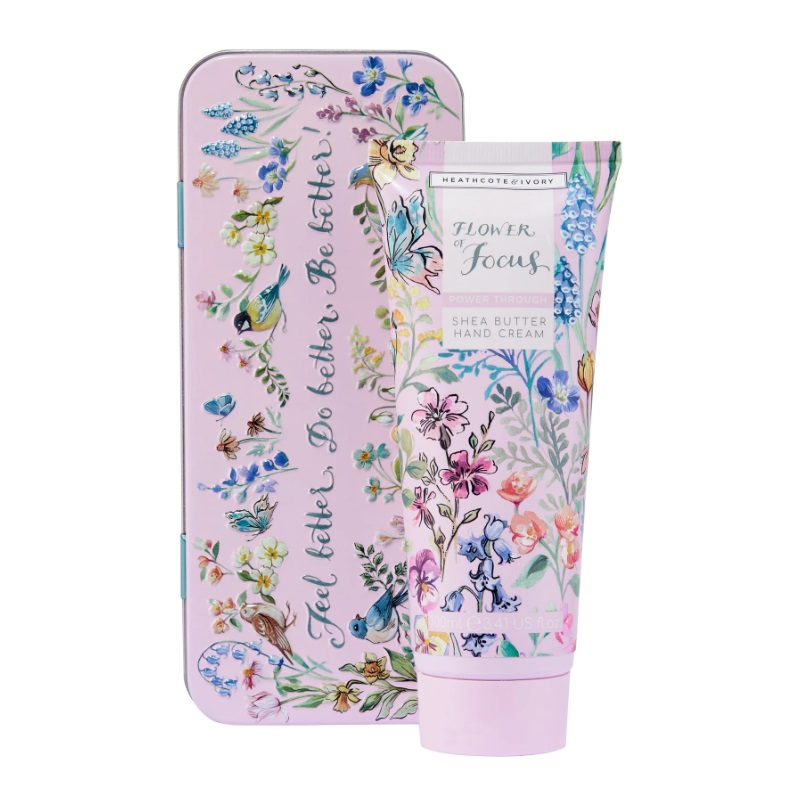 Heathcote & Ivory Flower of Focus Shea Butter Hand Cream in Tin 100ml - image 1