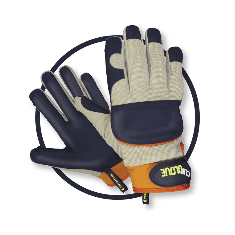Treadstone Leather Palm Gardening Gloves Grey & Navy Medium - image 1