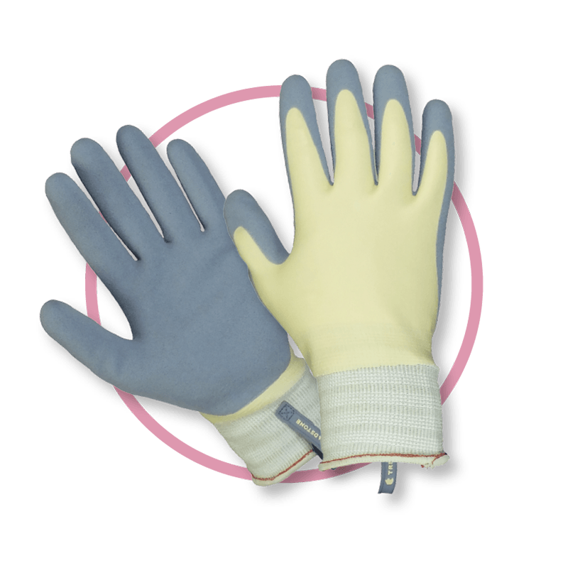 Treadstone Watertight Gardening Gloves Blue & Cream Medium - image 1