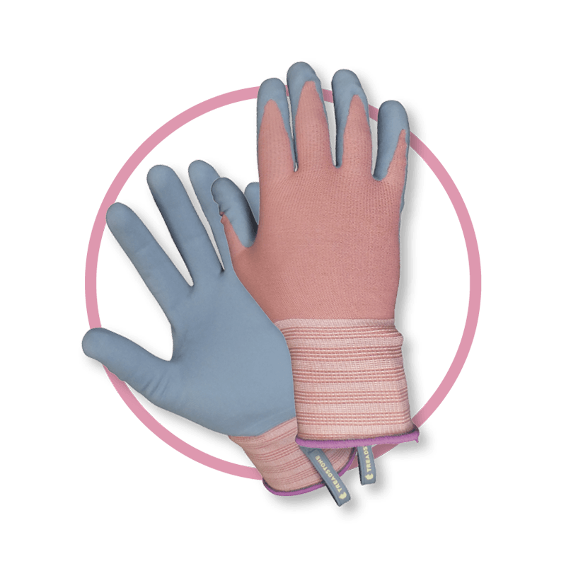 Treadstone Weeding Gardening Gloves Blue & Pink Medium - image 1