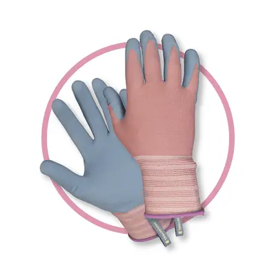 Treadstone Weeding Gardening Gloves Blue & Pink Medium - image 1