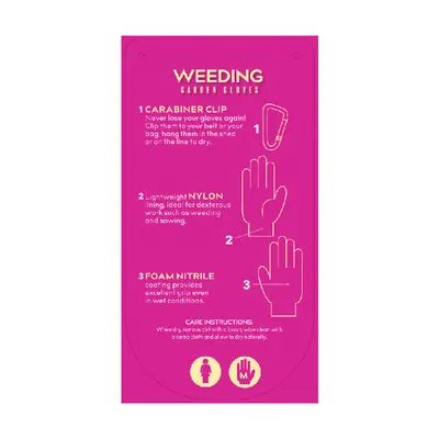 Treadstone Weeding Gardening Gloves Blue & Pink Medium - image 2