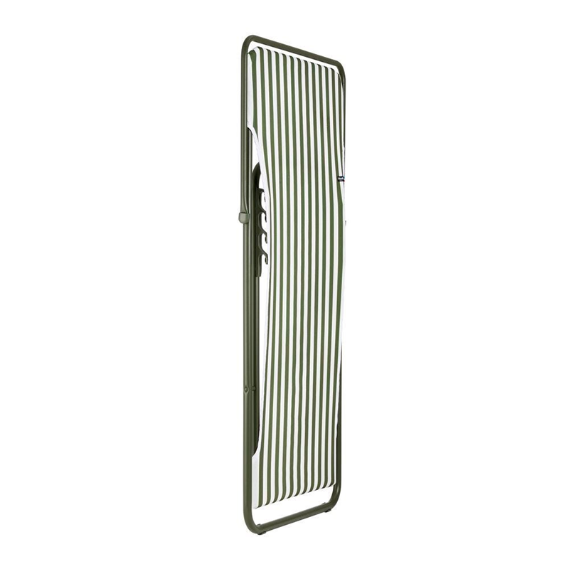 Lafuma Multi-Position Folding Deckchair Green Moss Stripes - image 3