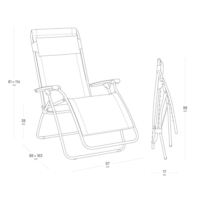 Lafuma Zero Gravity Reclining Chair Beige - image 5
