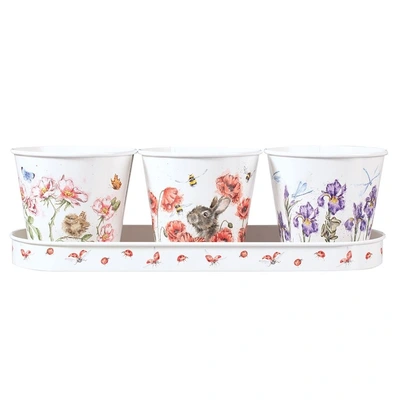 Wrendale Herb Pots & Tray - Floral - image 2