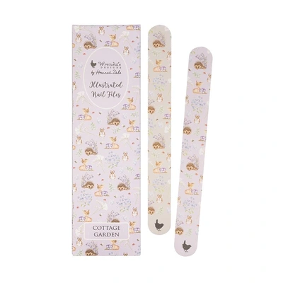 Wrendale Nail File Set Hedgehog & Wren - Cottage Garden