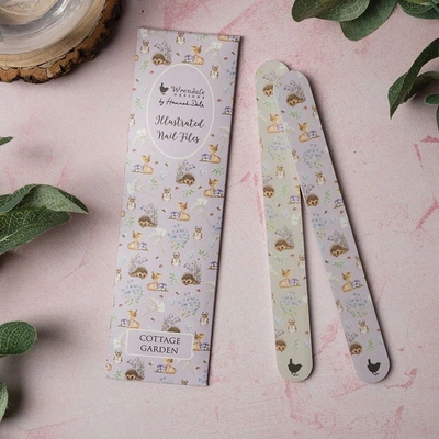 Wrendale Nail File Set Hedgehog & Wren - Cottage Garden - image 2