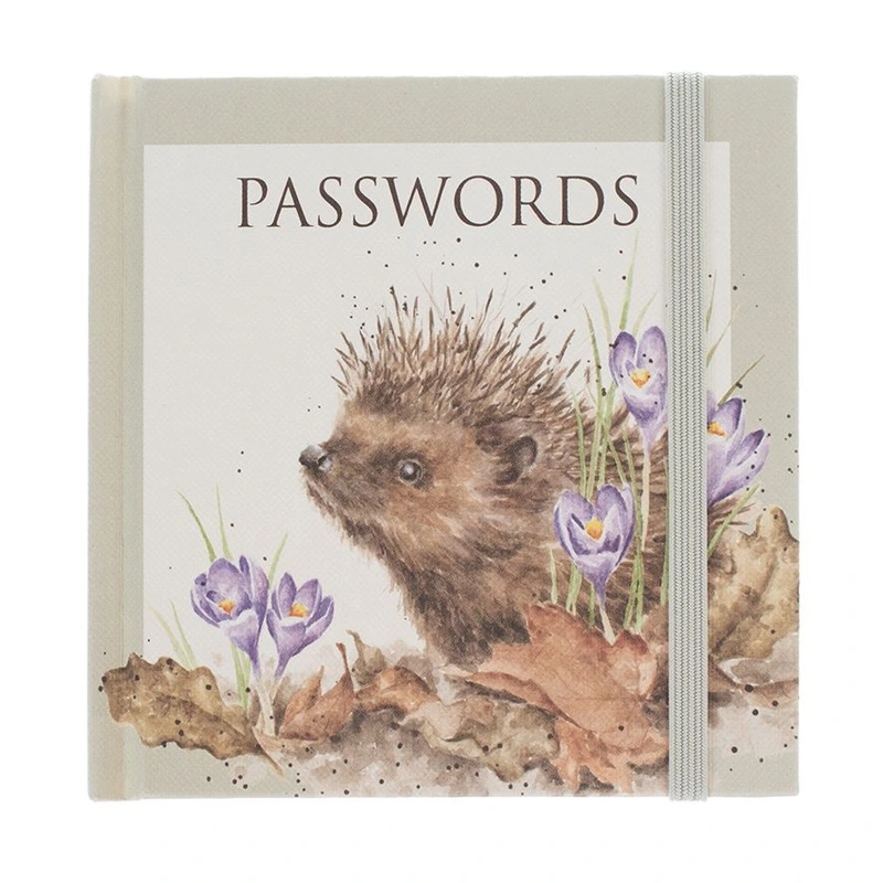 Wrendale Password Book Hedgehog - New Beginnings - image 1