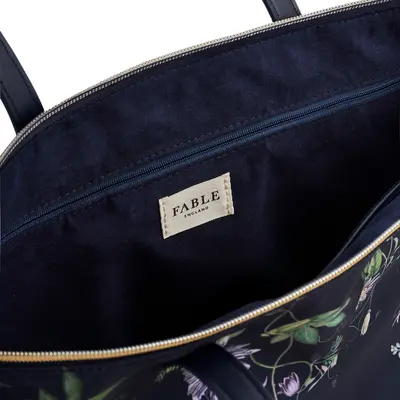 Fable Passion Flower Navy Tote Bag - image 3