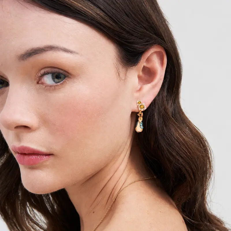 Fable Peter Rabbit Floral Drop Earrings - image 3