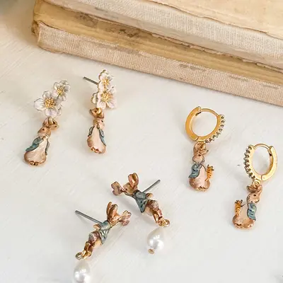 Fable Peter Rabbit Floral Drop Earrings - image 4