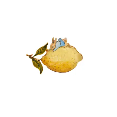 Fable Peter Rabbit Lemon Brooch - image 1