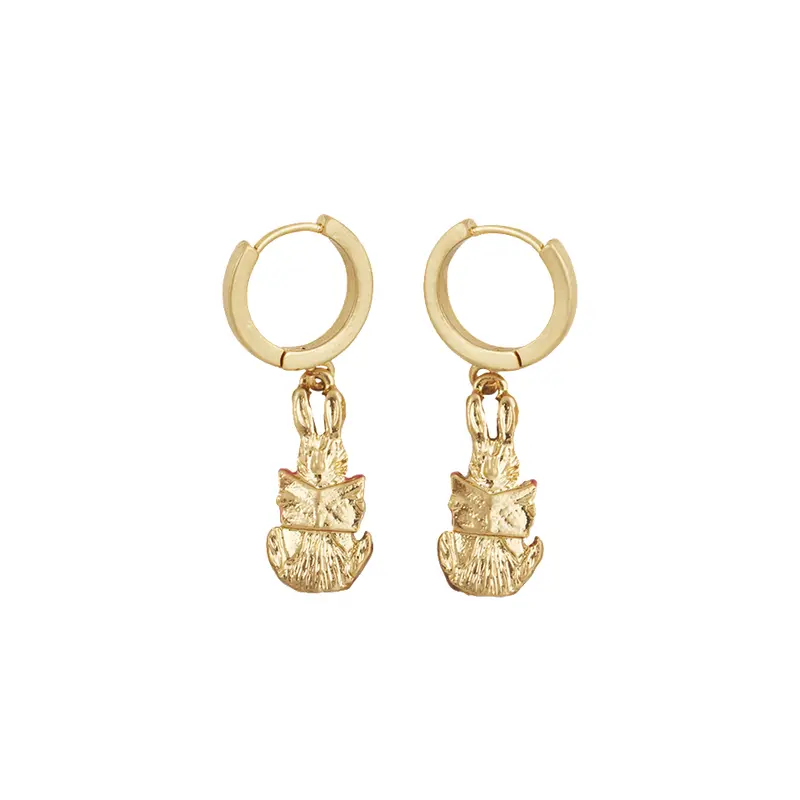 Fable Peter Rabbit Reading Earrings - image 2