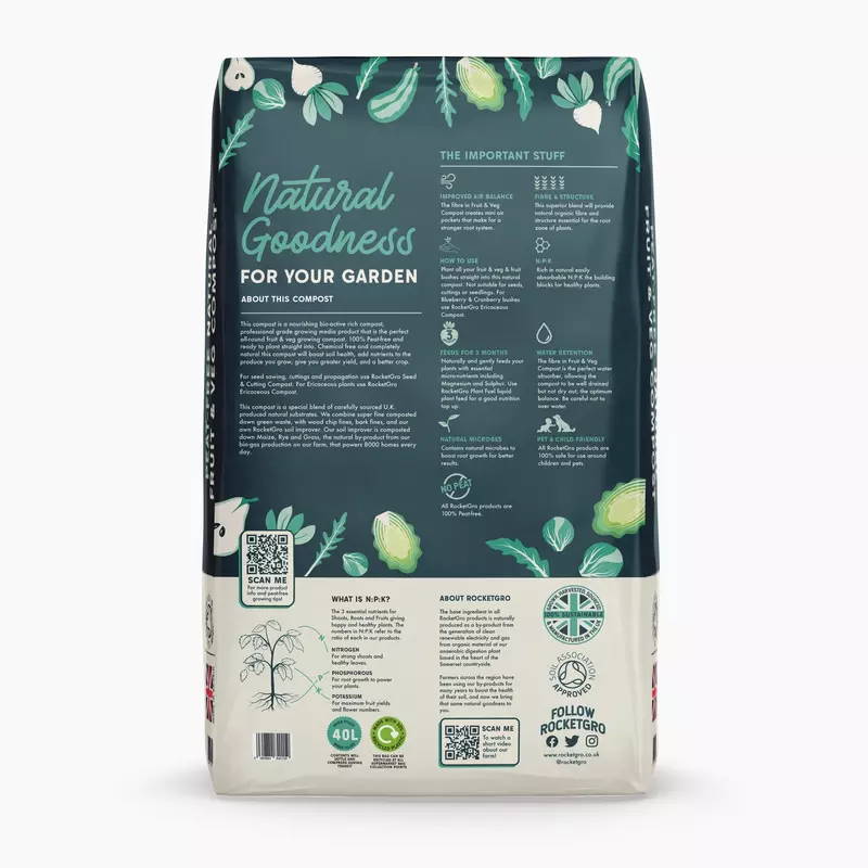 RocketGro Fruit & Veg Compost 40L - image 2