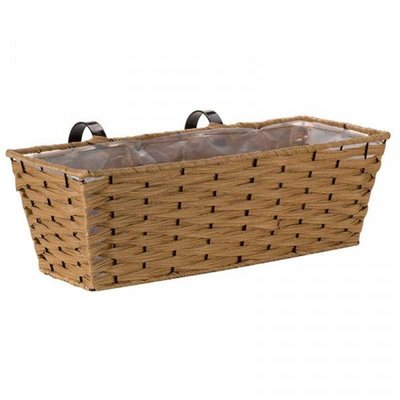 Bari faux rattan planter
