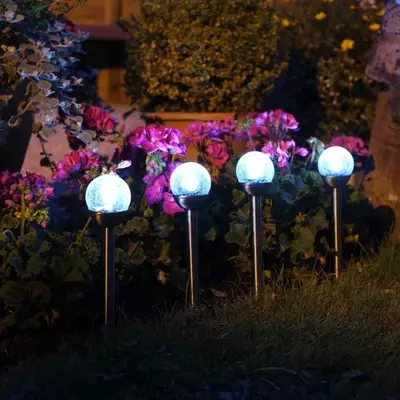 Smart Crackle Glow Orb Stake Light - image 3