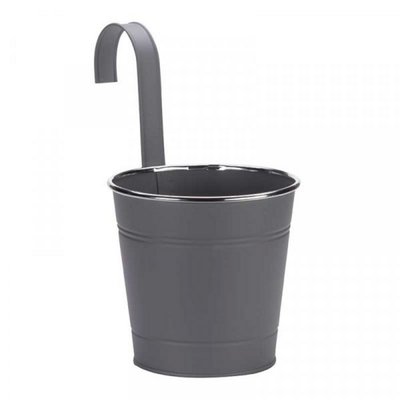 6" Fence  Hanging Pot - Slate
