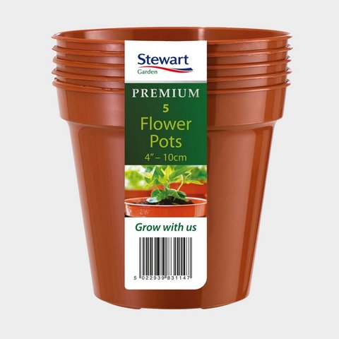 10cm (4") Flower Pot x5 Terracotta