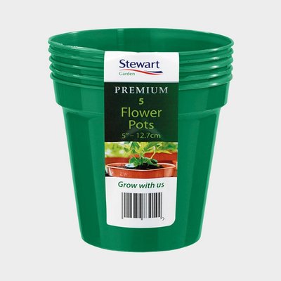 12.7cm (5") Flower Pot x5  Terracotta