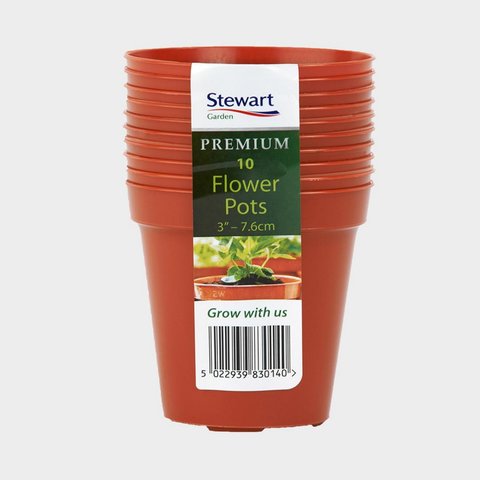 7.6cm (3") Flower Pot x10  Terracotta