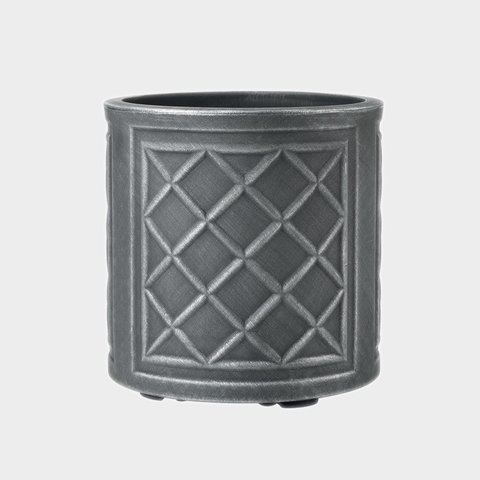 44cm Lead Effect Round Pewter