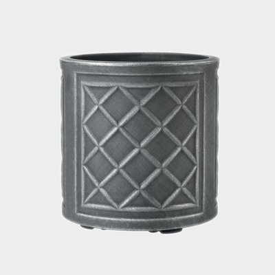 44cm Lead Effect Round Pewter