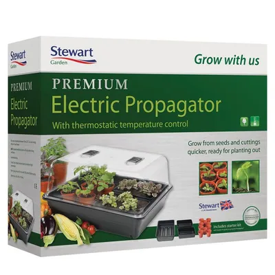 Stewart Premium Electric Propagator with Thermostatic Temperature Control Black 52cm