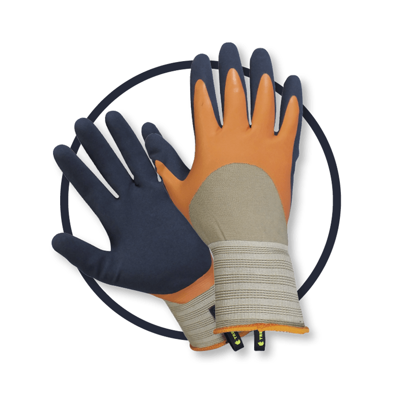 Treadstone Everyday Gardening Gloves Orange & Navy Medium - image 1