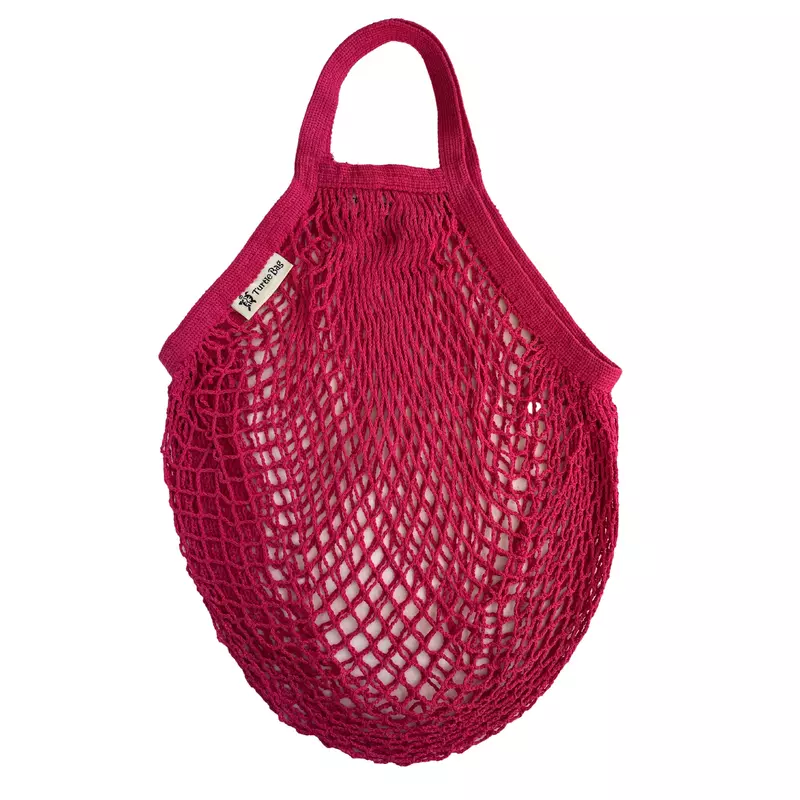 Turtle Bags Short Handled String Bag Raspberry