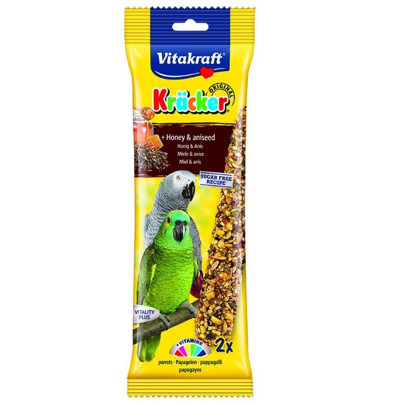 Vitakraft Kräcker African Parrot Honey & Aniseed Sticks 2pk