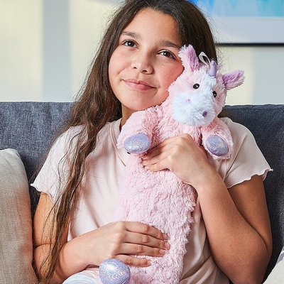 Warmies 3D Long Pink Unicorn Hot Water Bottle