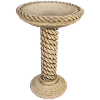 Rope Bird Bath Antique Cream