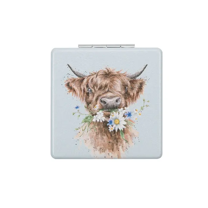 Wrendale Compact Mirror Highland Cow - Daisy Coo - image 1