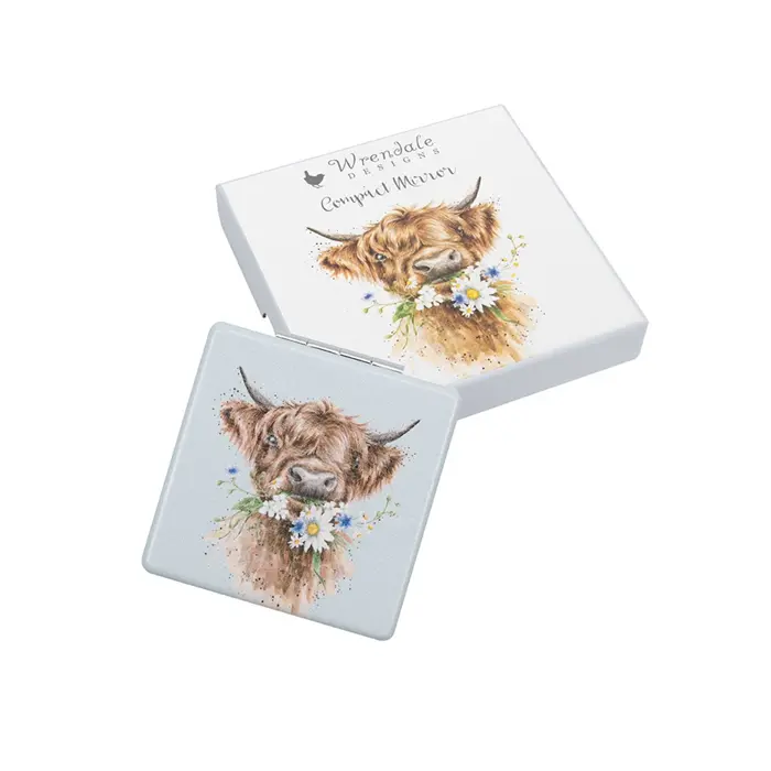 Wrendale Compact Mirror Highland Cow - Daisy Coo - image 2