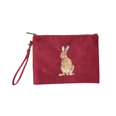 Wrendale Embroidered Pouch Hare - Golden Hour - image 1