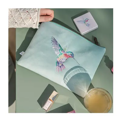 Wrendale Embroidered Pouch Hummingbird - Wisteria Wishes - image 2