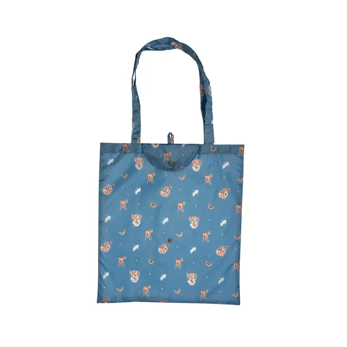 Wrendale Foldable Shopping Bag Cow - Farmyard Friends - image 1